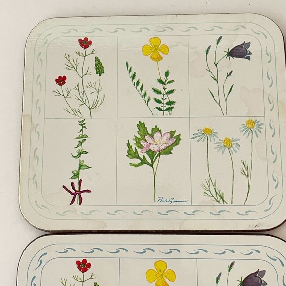 Jason Dining Vintage Jason Drink Coasters Flower Box Cork Backed